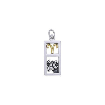 Aries Silver and 14k Gold accent Charm MCM295 - Jewelry